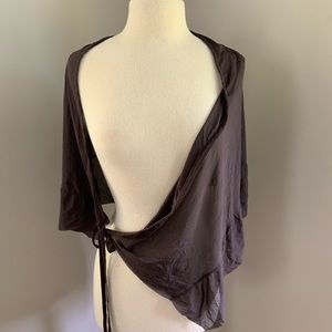 Eres Brown Sheer Wrap/Sarong